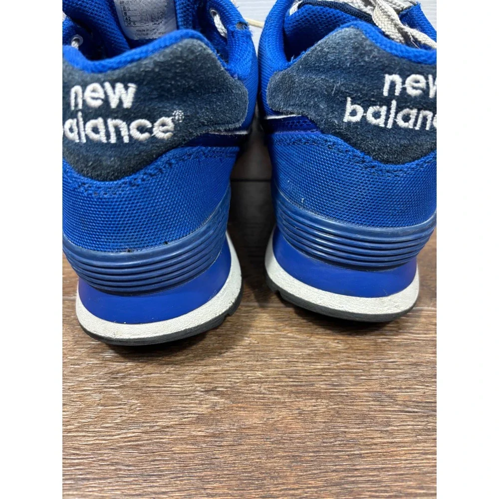 New Balance 574 Athletic Shoes Blue White Men's‎ Size 9.5 Sneakers